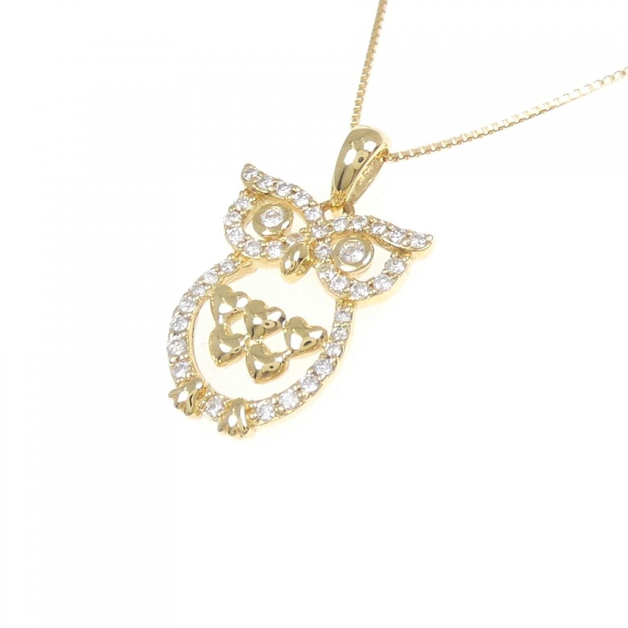 Owl Au750 ダイヤモンド ネックレス