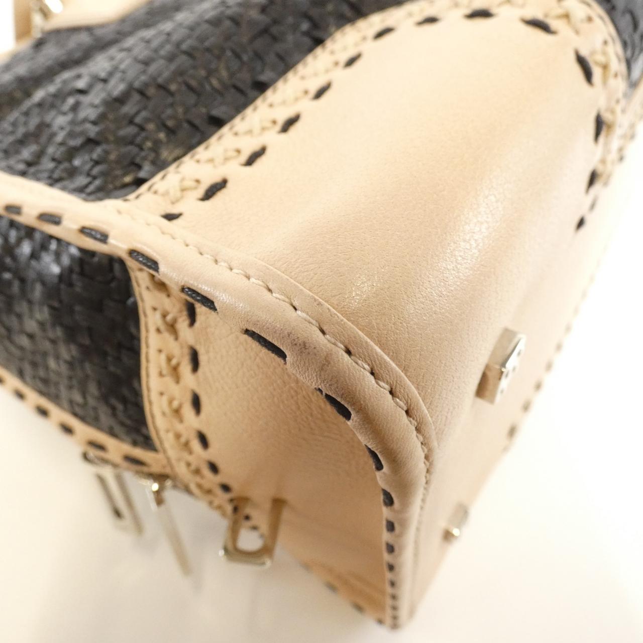 ロエベ アマソナ ストロー レザー バッグ