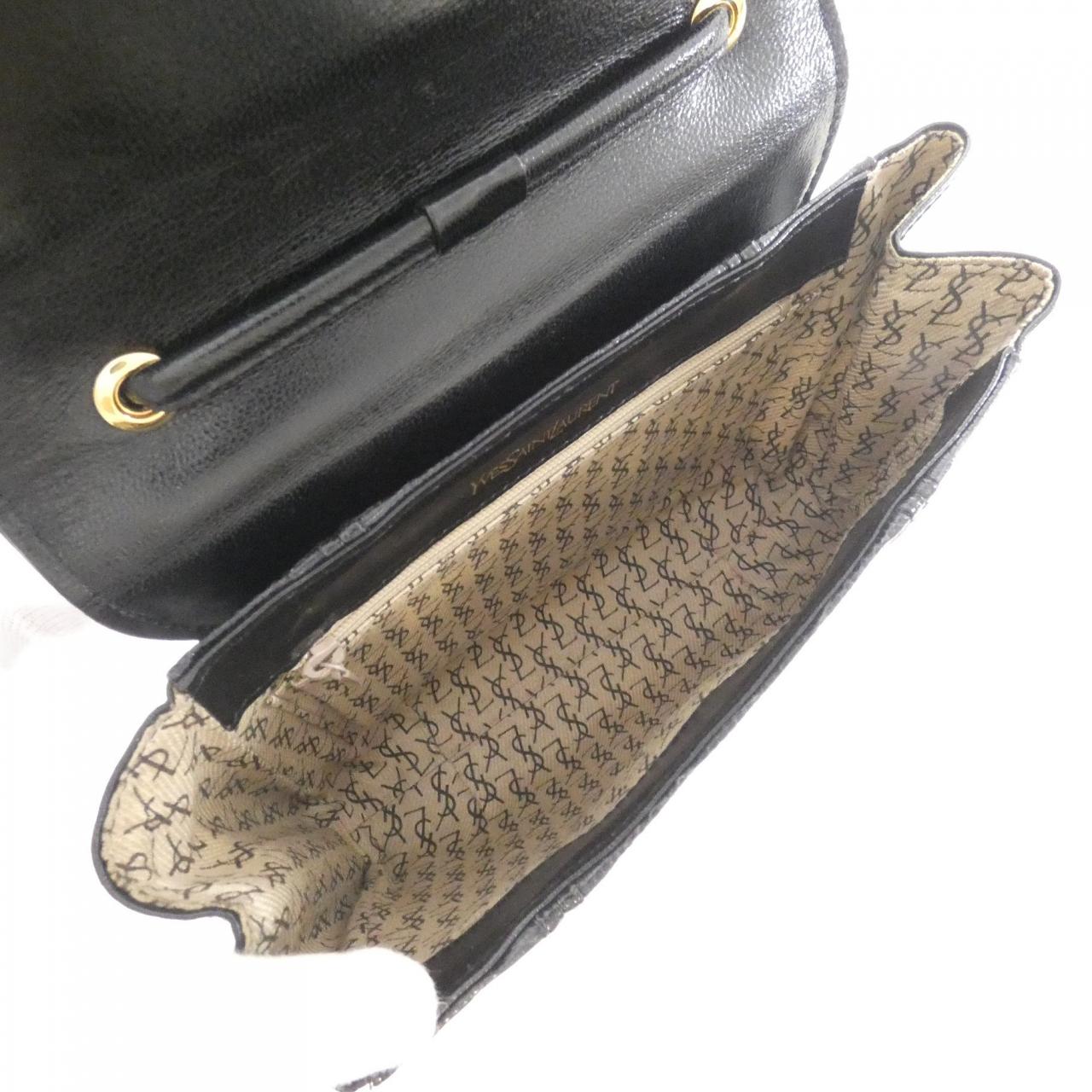 イヴ・サンローラン レザーショルダーバッグ