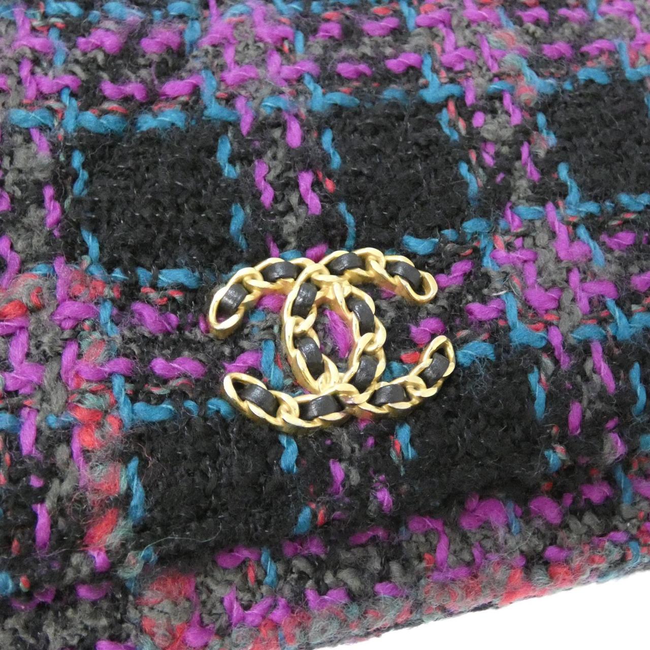 シャネル シャネル 19 ウール ツイード ウォレット