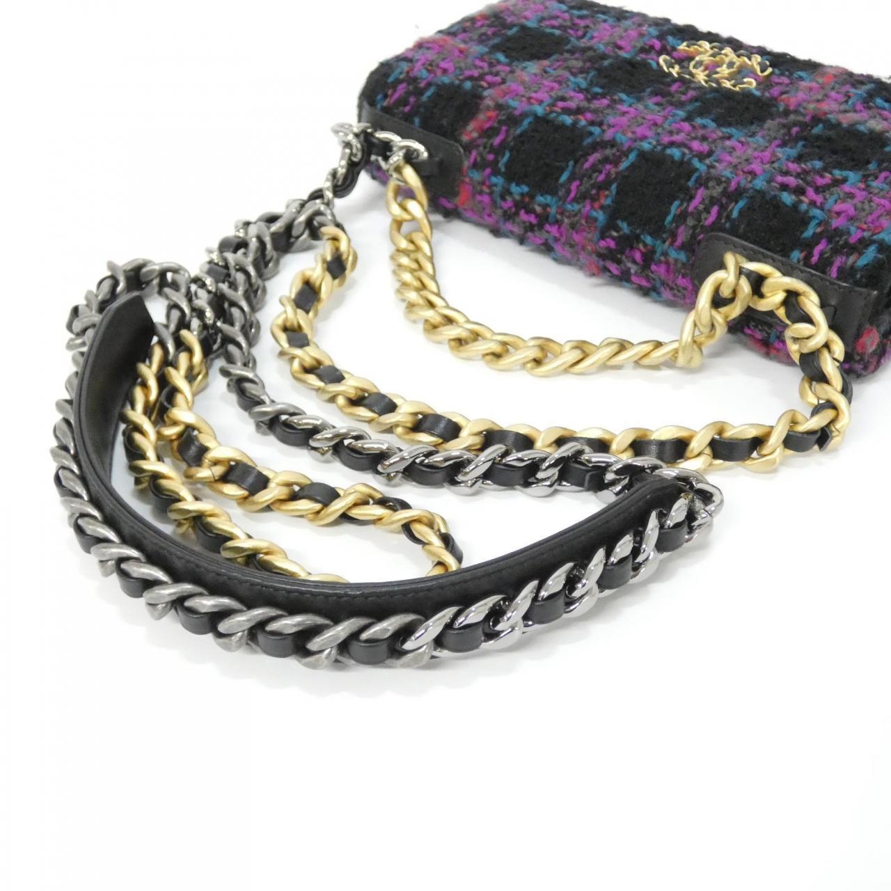 シャネル シャネル 19 ウール ツイード ウォレット