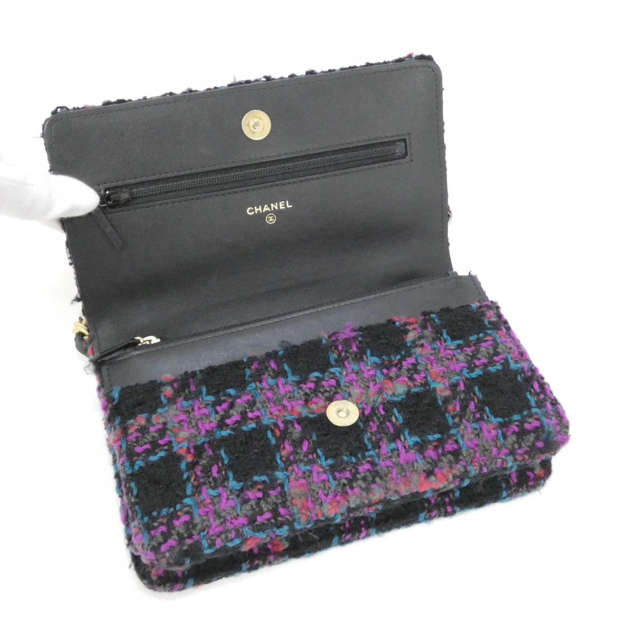 シャネル シャネル 19 ウール ツイード ウォレット