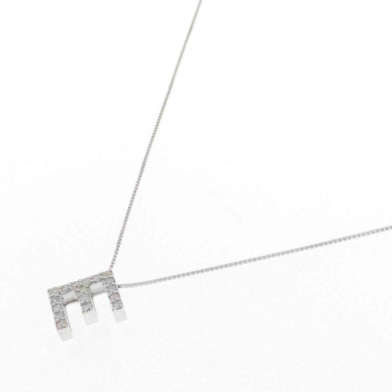 Au750 ダイヤモンド イニシャルE ネックレス
