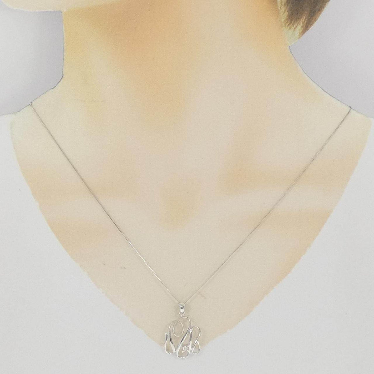 K14WG K18WG ダイヤモンドネックレス