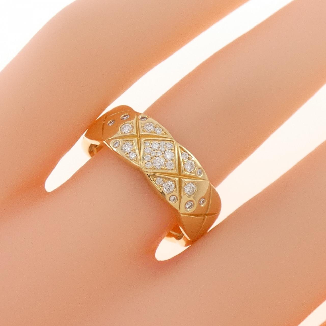 シャネル ココ クラッシュ Au750 ダイヤモンド リング サイズ 13