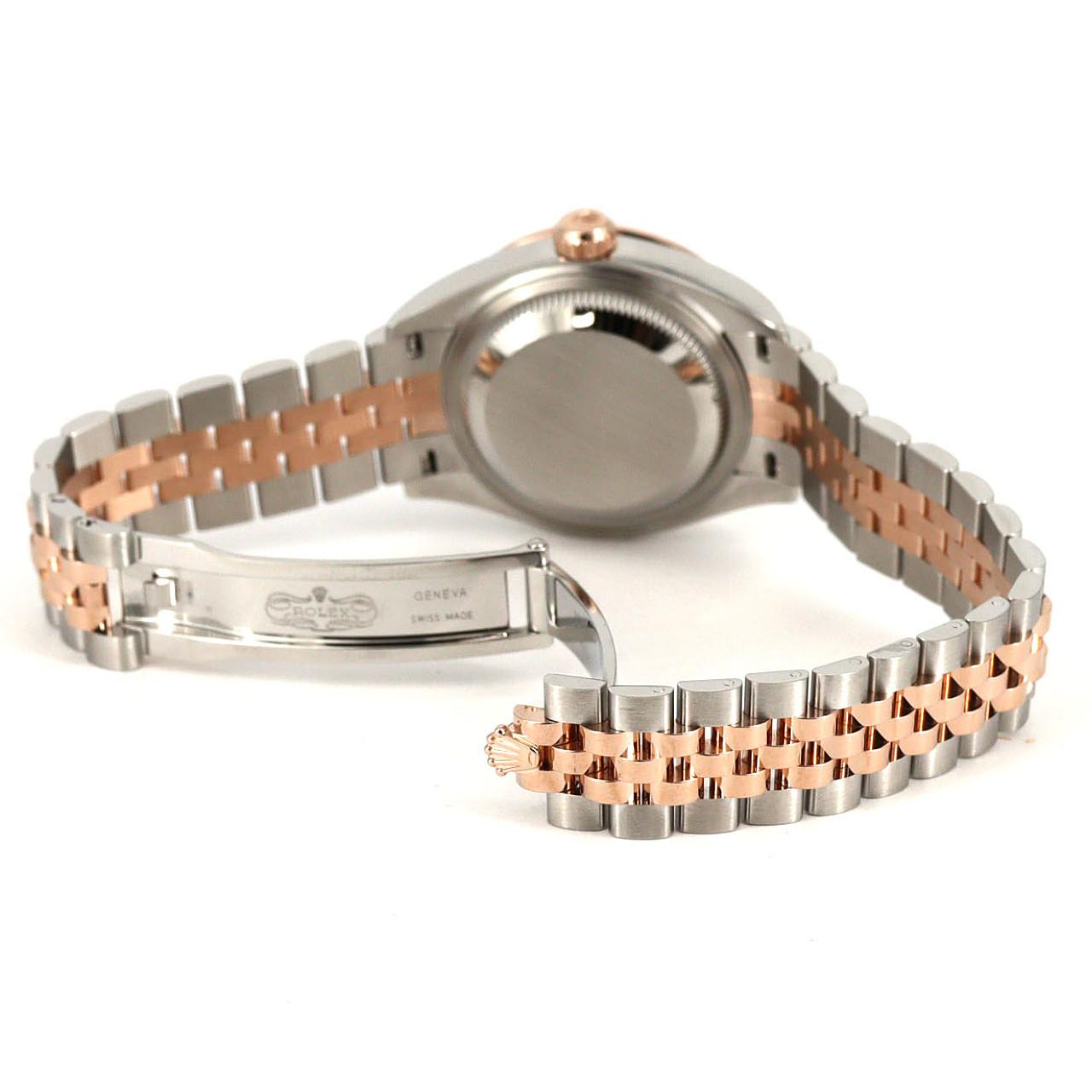 ロレックス デイトジャスト ステンレス スチール x ピンク ゴールド ウォッチ