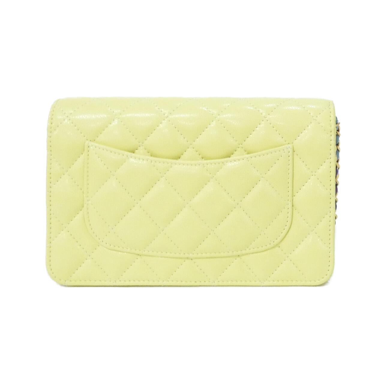 シャネル AP3688 キャビアスキン ウォレット オン チェーン