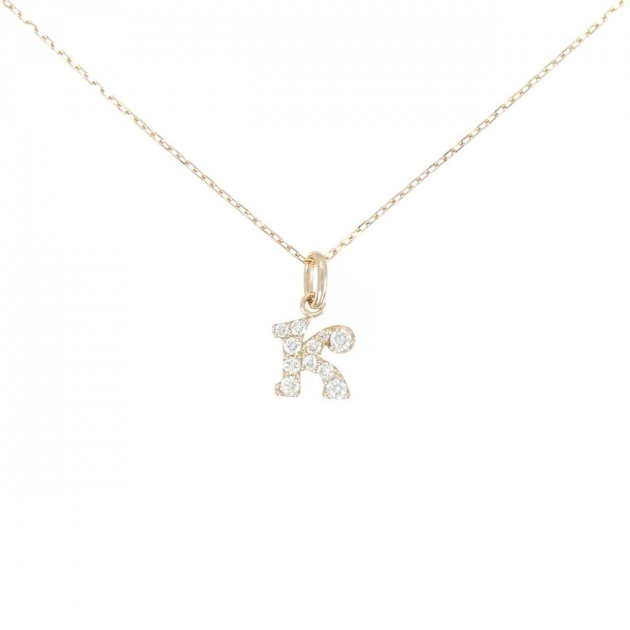 Au750 ダイヤモンド イニシャルK ネックレス