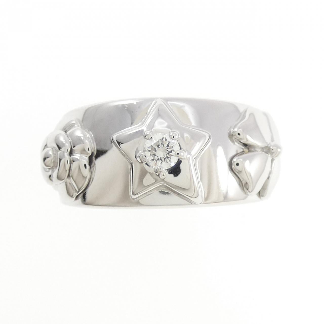 シャネル スリーシンボルズ 750ホワイトゴールド ダイヤモンド リング