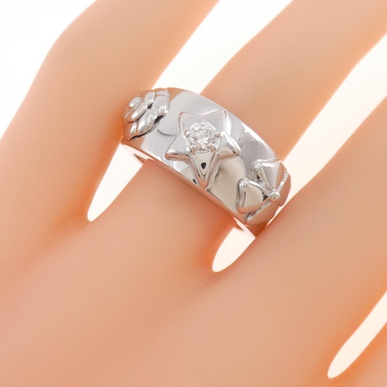 シャネル スリーシンボルズ 750ホワイトゴールド ダイヤモンド リング