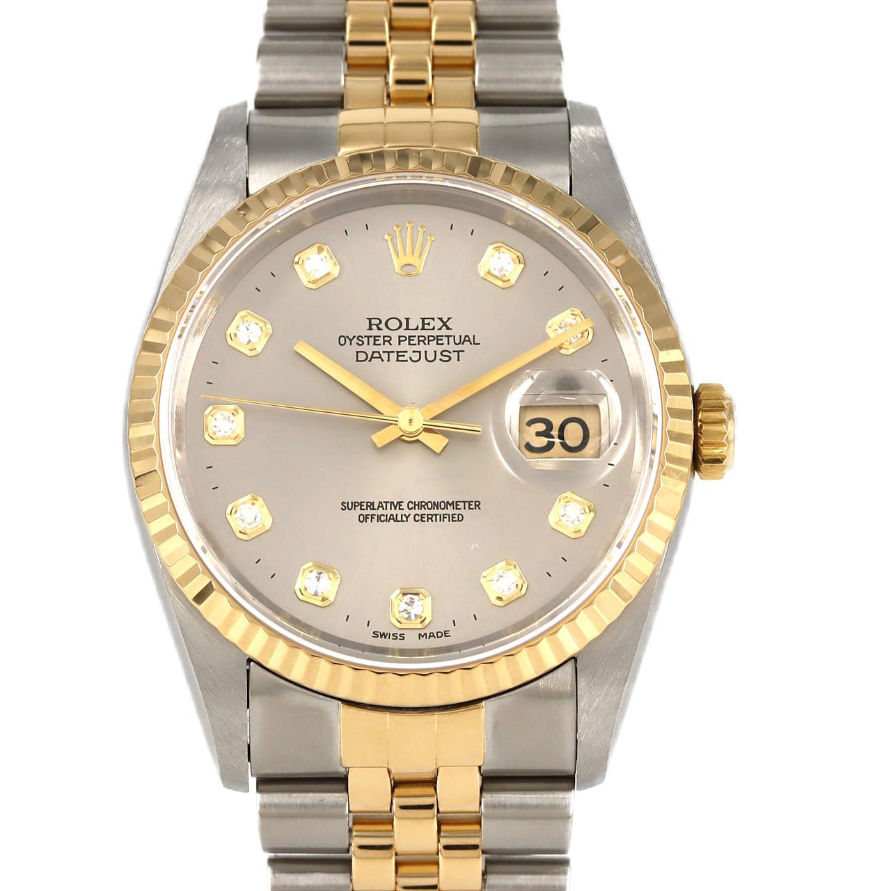 ロレックス デイトジャスト ステンレススチール x イエローゴールド 自動巻