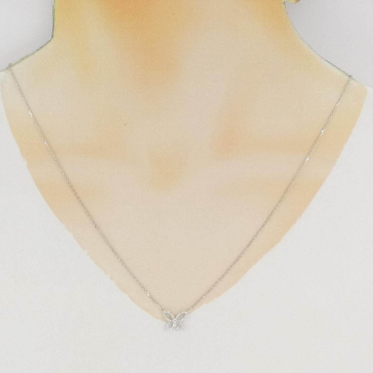 グラフ ミニバタフライシルエット 18Kホワイトゴールド ネックレス