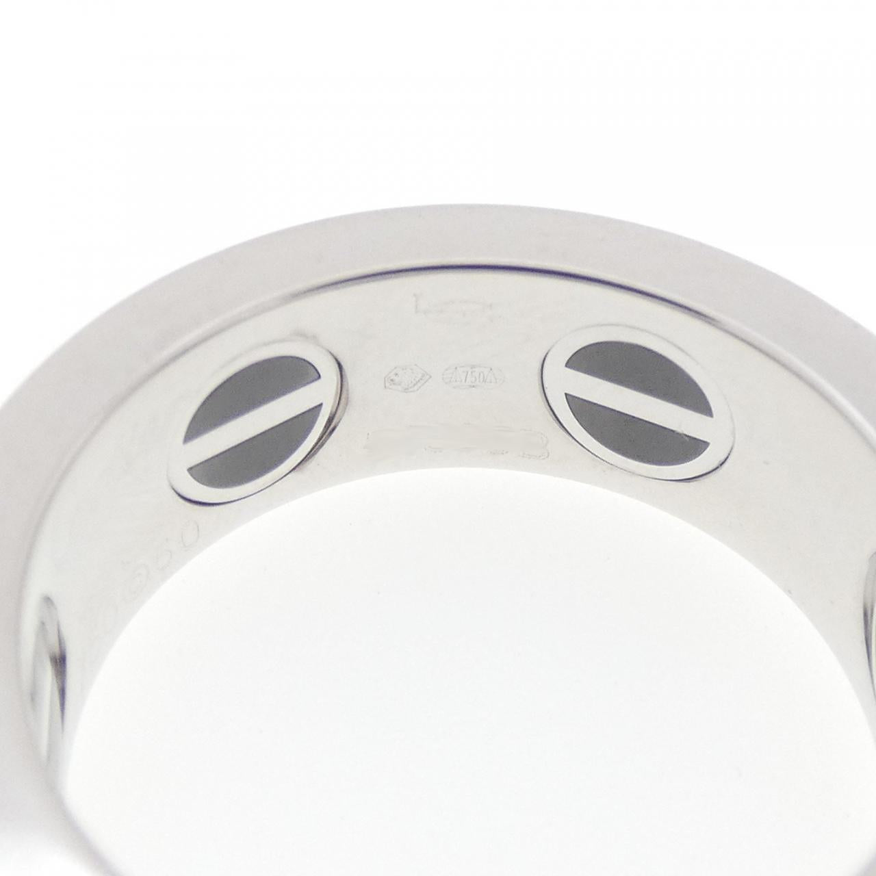 カルティエ ラブ 750ホワイトゴールド セラミック ダイヤモンド リング 10号