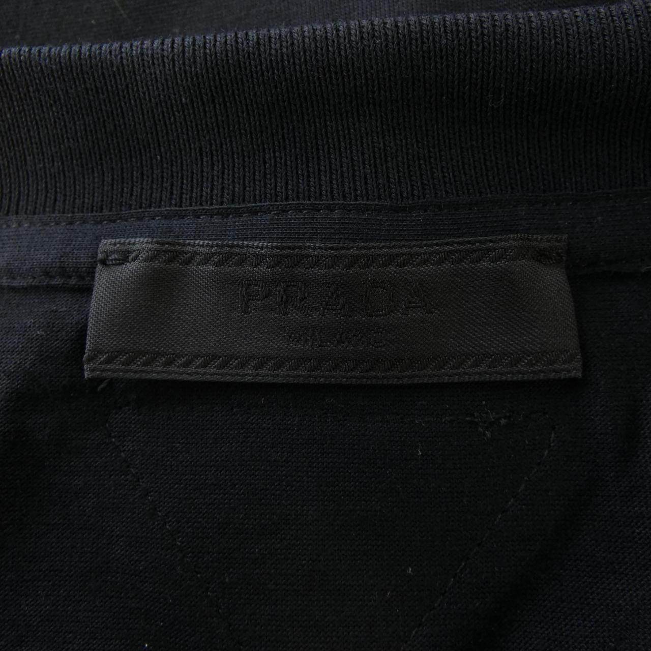 プラダ トライアングルロゴ コットンTシャツ