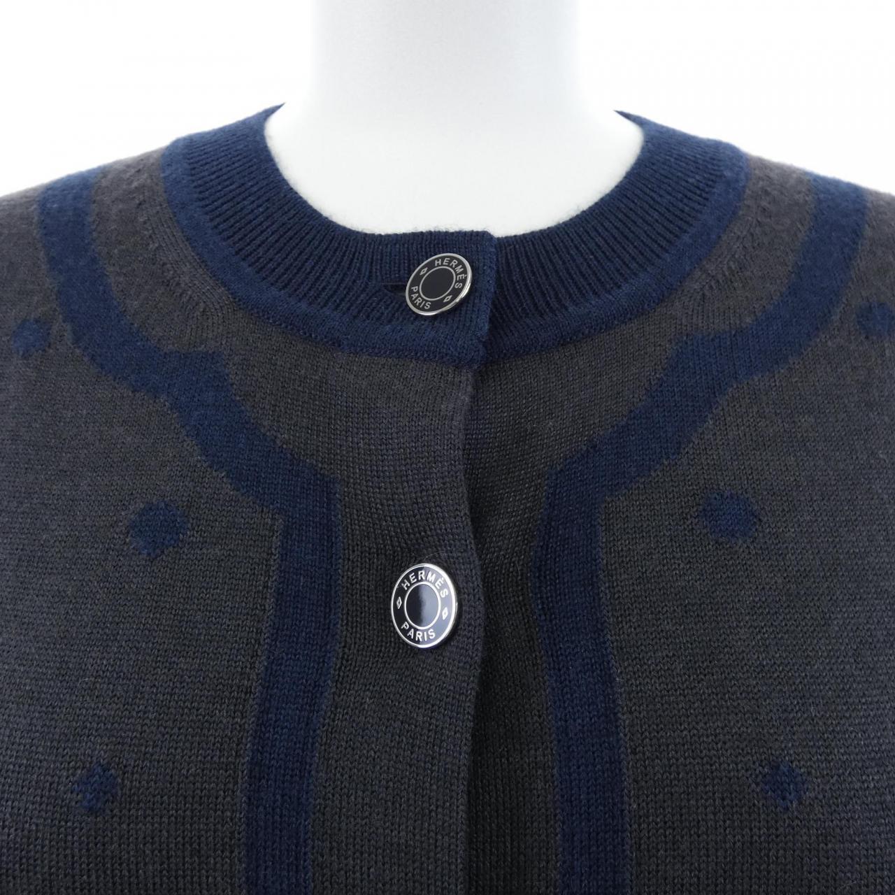 エルメス HARNAIS DE COUR シルクカシミヤカーディガン