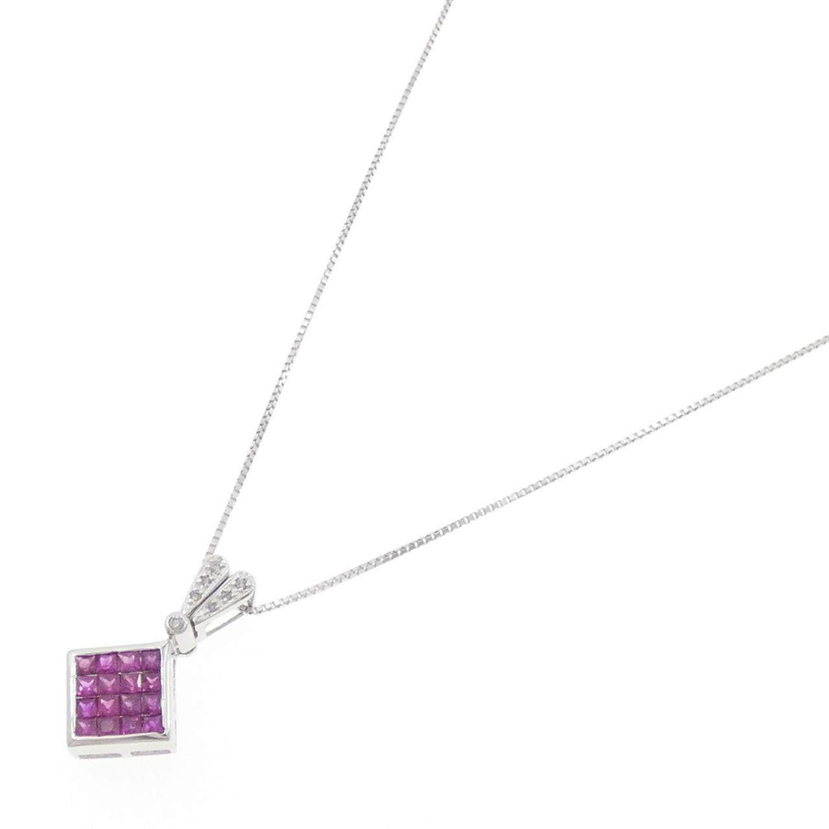 Au750 2wayルビー ダイヤモンド ネックレス