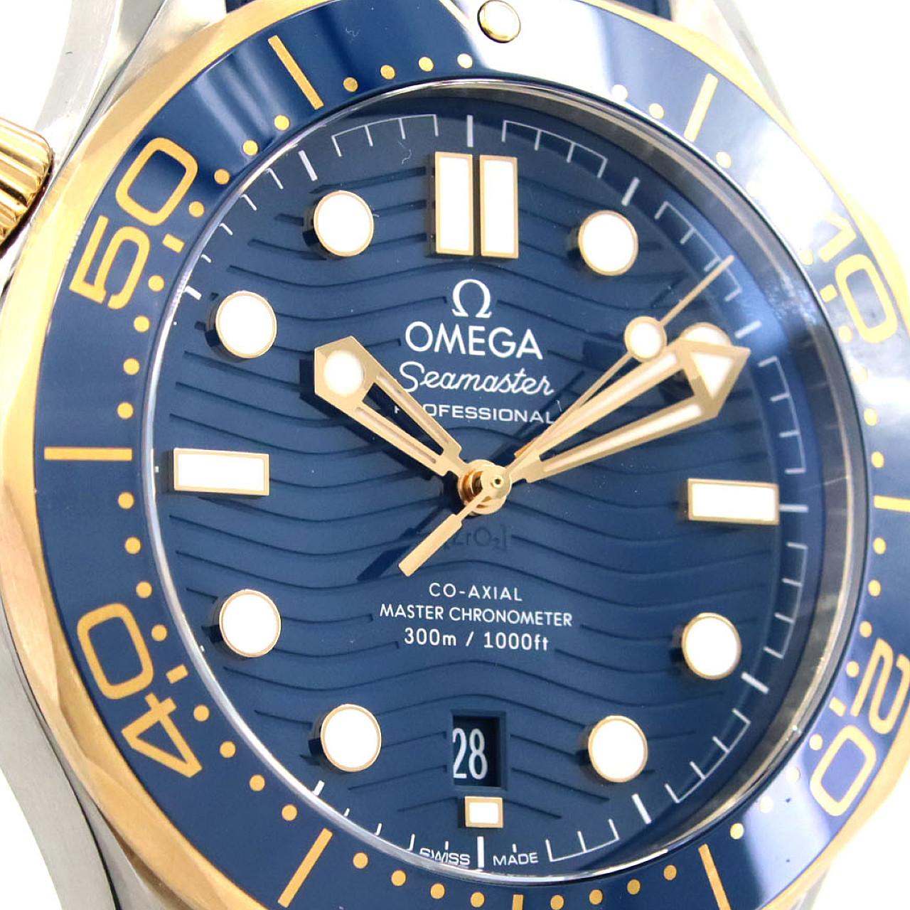 オメガ シーマスターダイバー300M ステンレススチール イエローゴールド 自動巻