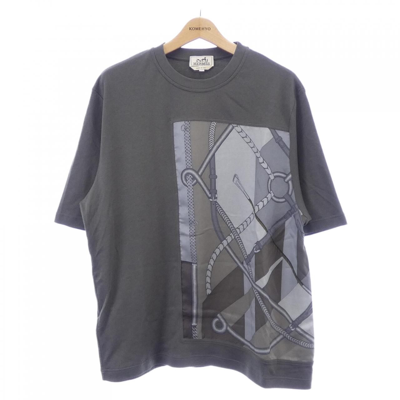 エルメス PARCORS SANS FAUTE DECADRE カシミヤ混 Tシャツ