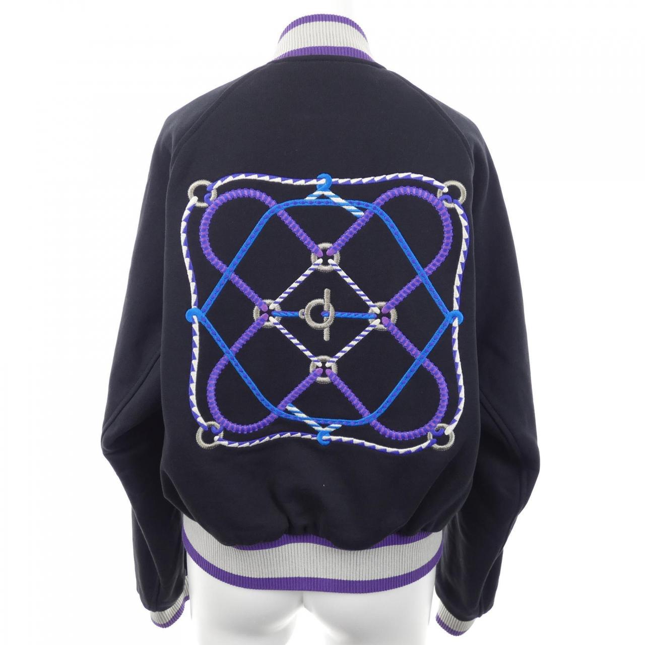 エルメス FIGURE ARTISTIQUE VARSITY EMBROIDE ブルゾン
