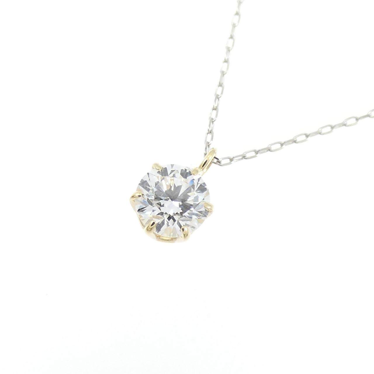 Pt850 K18ダイヤモンドネックレス