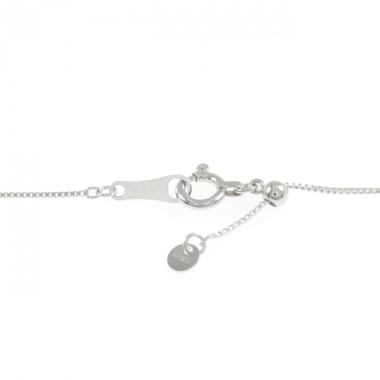 K18WG イニシャルK ダイヤモンド ネックレス