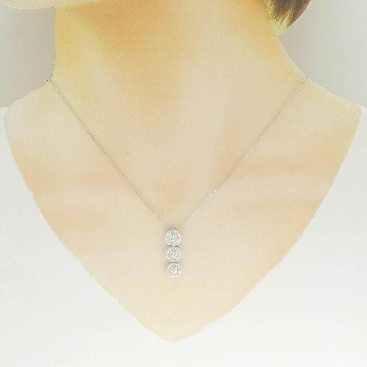 K18WG ダイヤモンド ネックレス