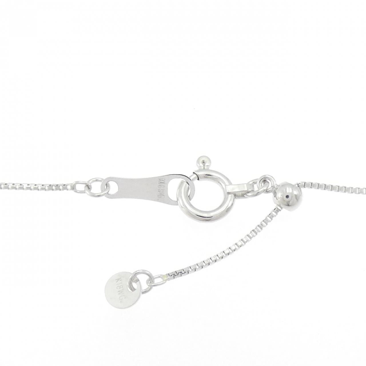 750WG/K18WG デマントイドガーネット ダイヤモンド ネックレス