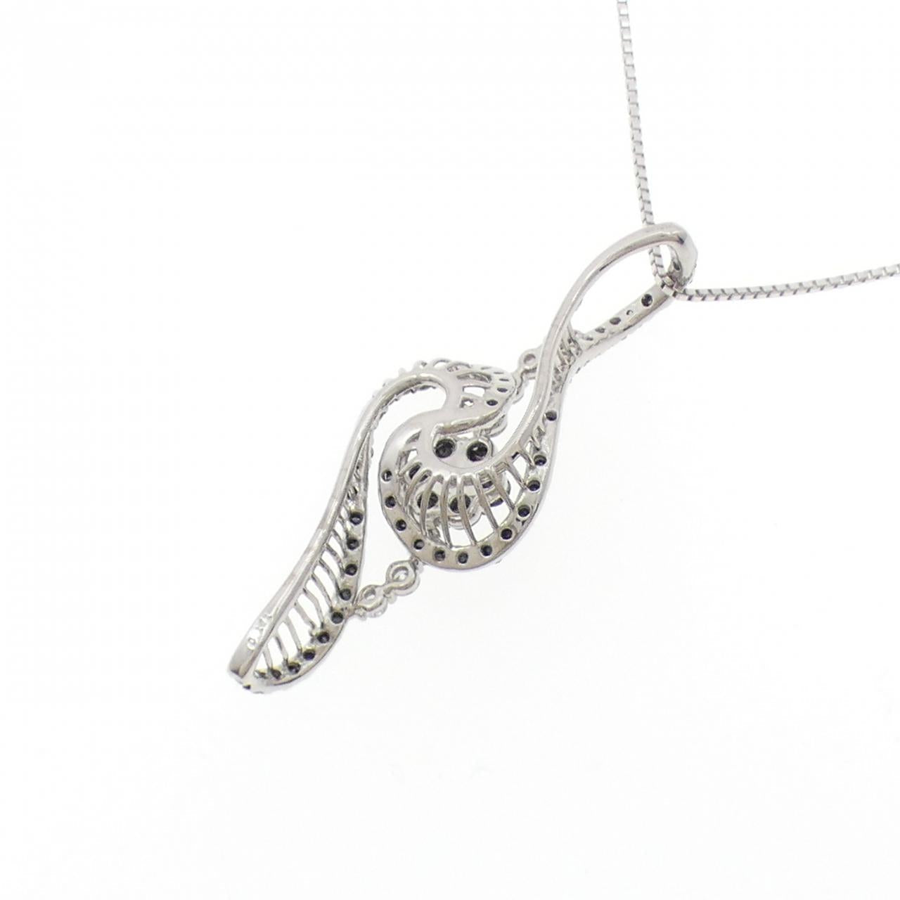 K18ホワイトゴールド K18ブラックゴールド ダイヤモンド ネックレス