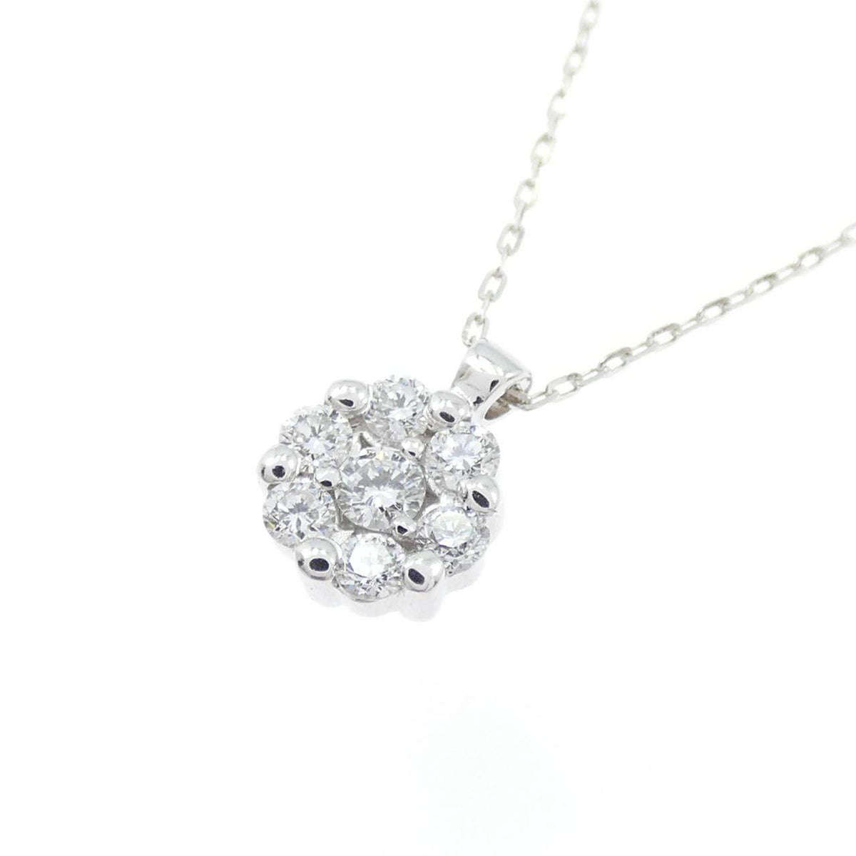 Au750ホワイトゴールドダイヤモンドネックレス