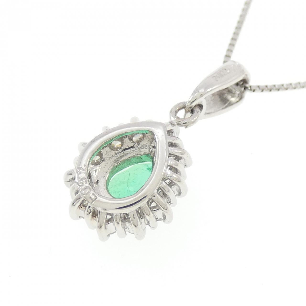Pt900 Pt850 エメラルド プラチナ ネックレス