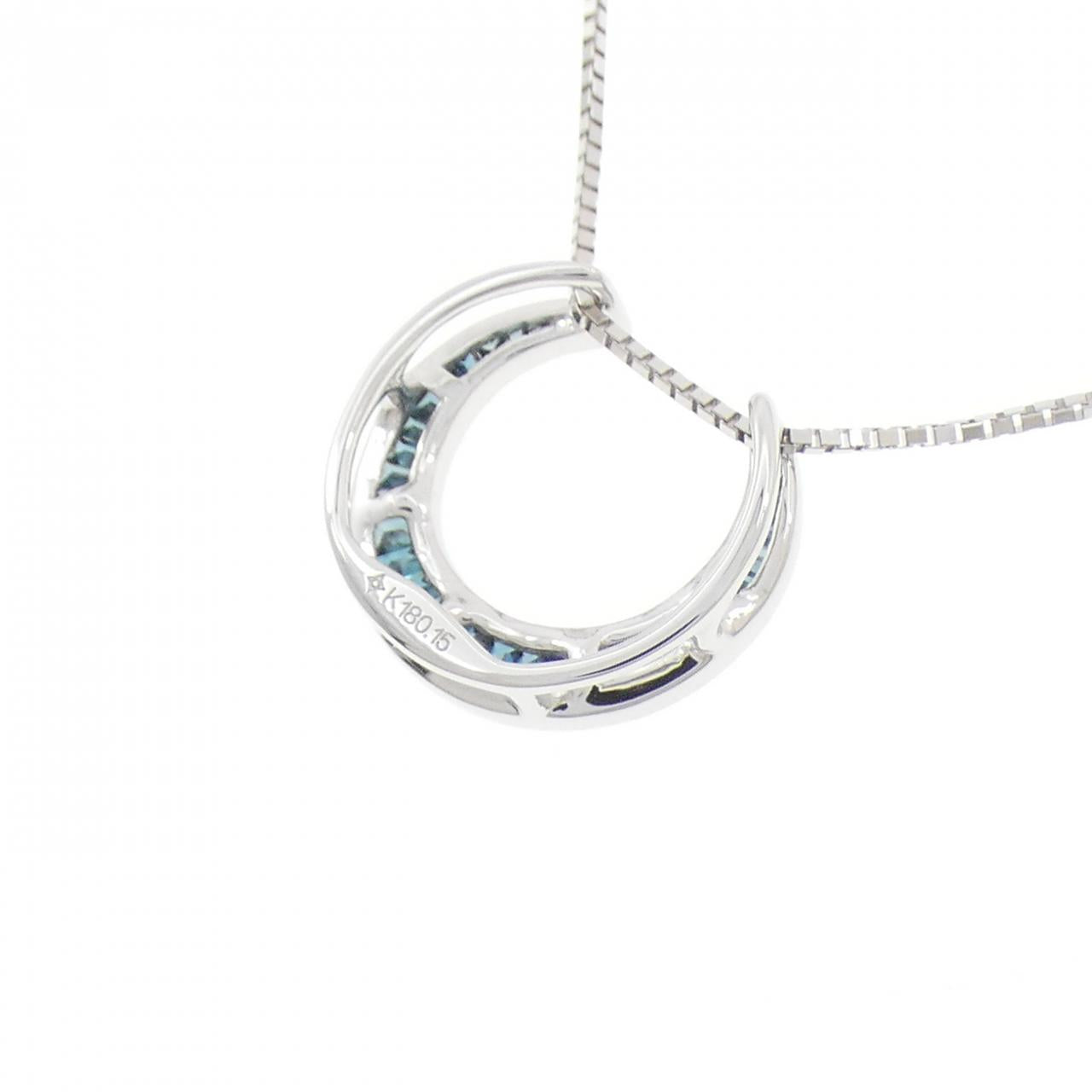 ジーエスティービー K18ホワイトゴールド ダイヤモンド ネックレス