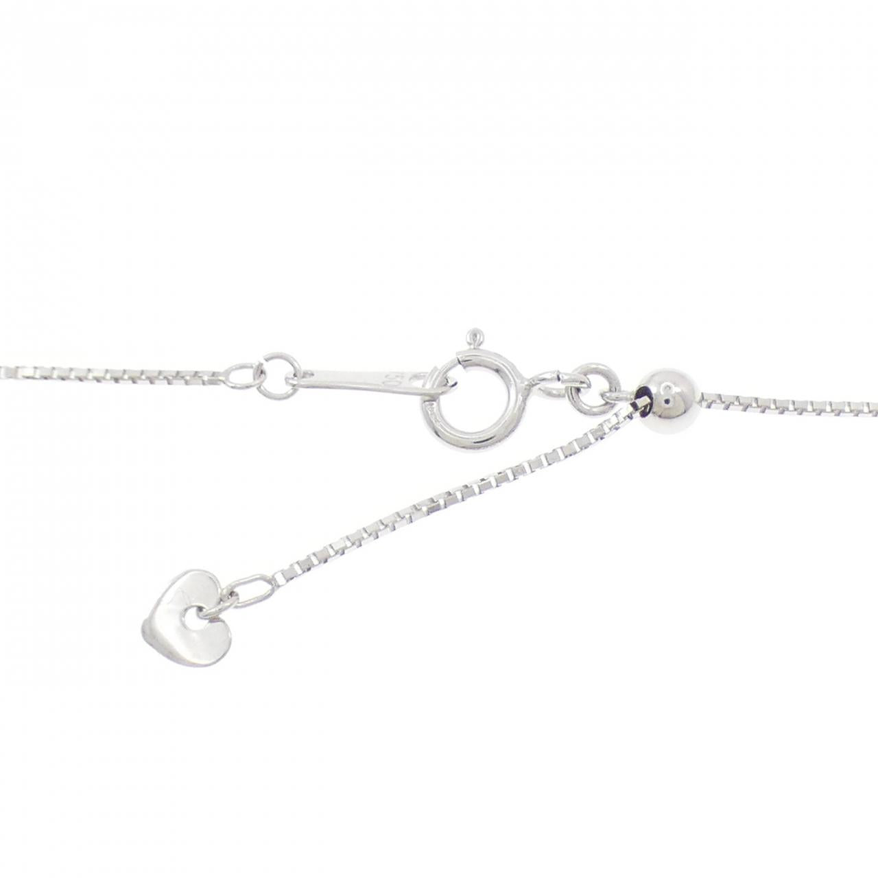 ジーエスティービー K18ホワイトゴールド ダイヤモンド ネックレス