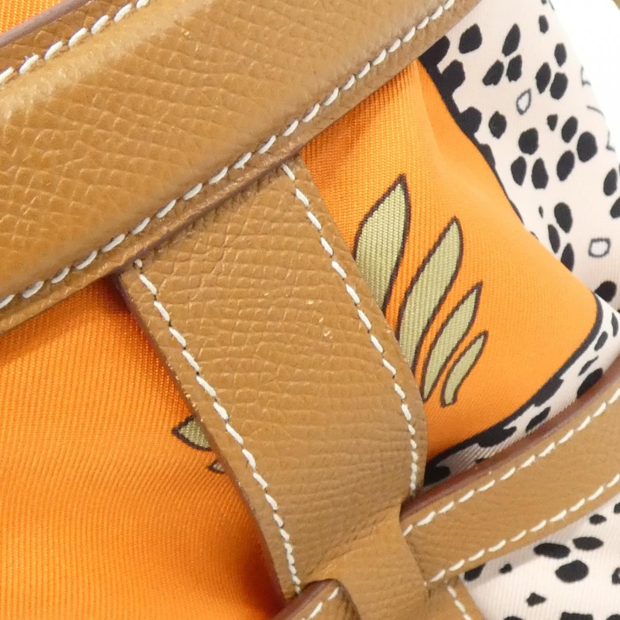 エルメス LEOPARDS ミュザルディーヌ エプソン シルク ショルダーバッグ