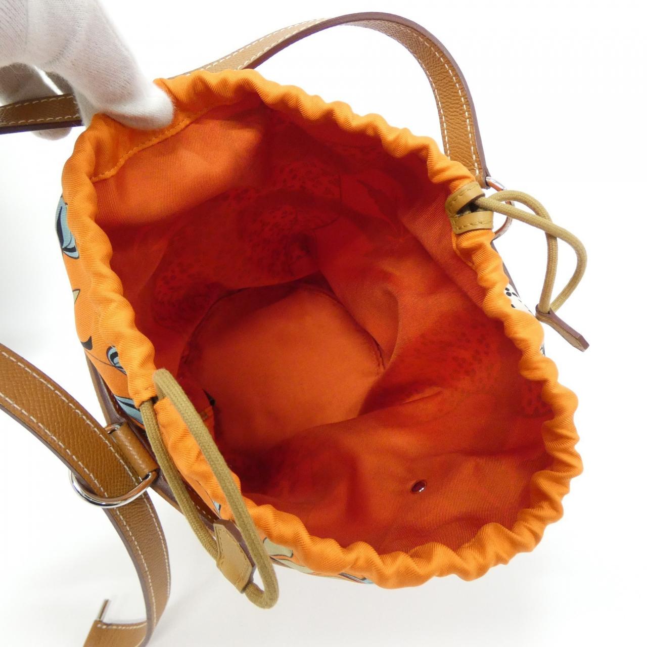 エルメス LEOPARDS ミュザルディーヌ エプソン シルク ショルダーバッグ