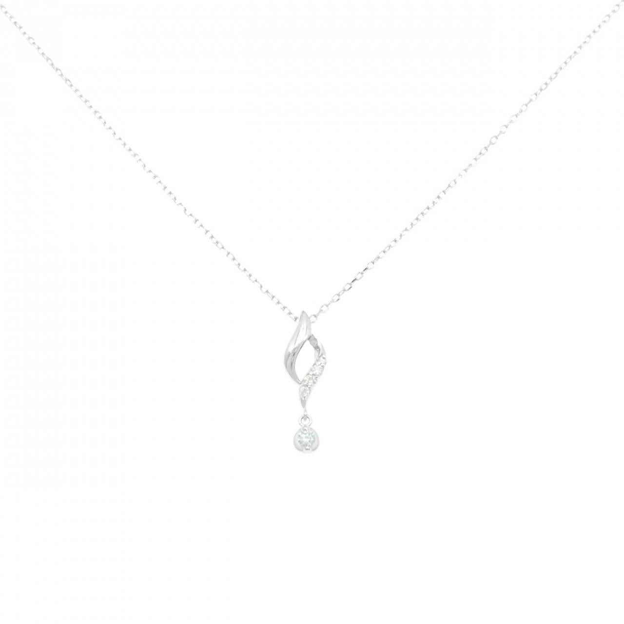 K10ホワイトゴールドダイヤモンドネックレス