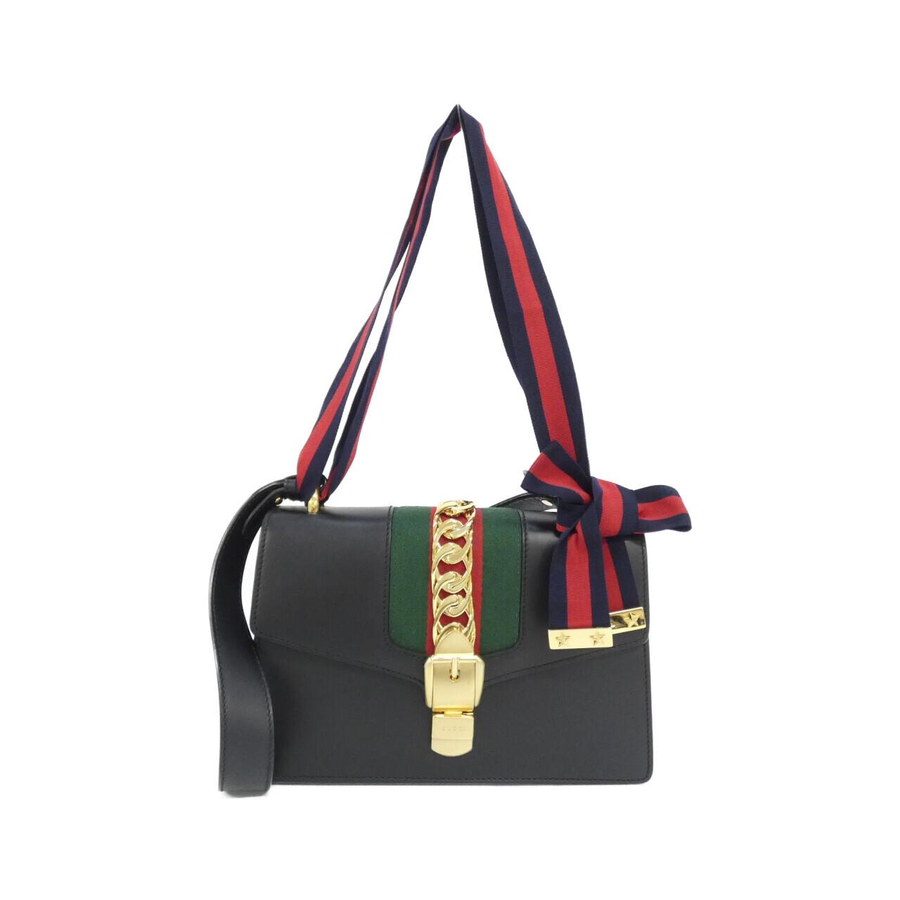 グッチ SYLVIE レザー ショルダーバッグ