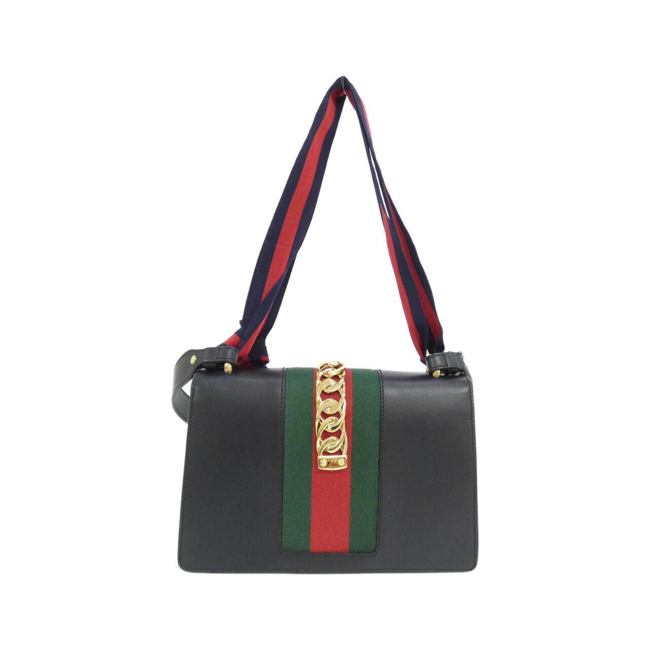 グッチ SYLVIE レザー ショルダーバッグ