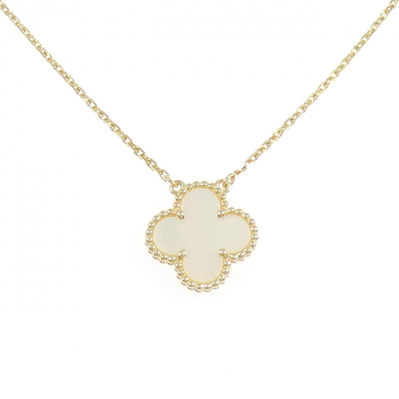 ヴァン クリーフ&アーペル ヴィンテージアルハンブラ 750イエローゴールド マザーオブパール ネックレス