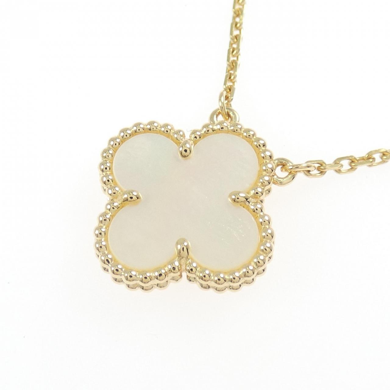 ヴァン クリーフ&アーペル ヴィンテージアルハンブラ 750イエローゴールド マザーオブパール ネックレス