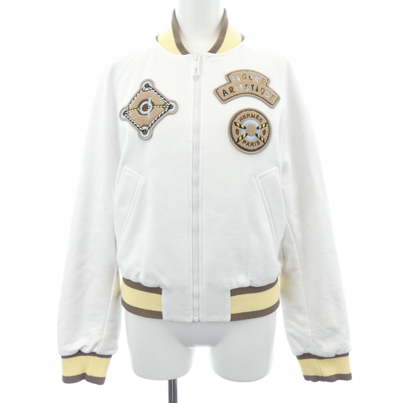 エルメス FIGURE ARTISTIQUE VARSITY EMBROIDE ブルゾン