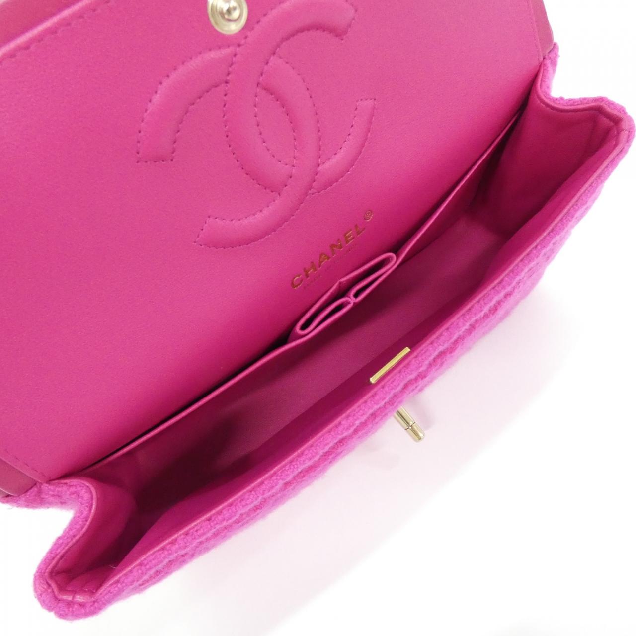 シャネル カシミヤツイードショルダーバッグ