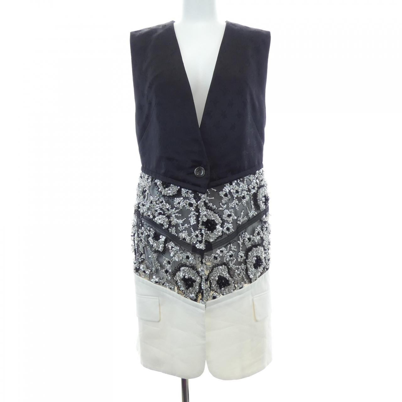 ルイヴィトン Mixed Material Floral Sleeve ロングベスト