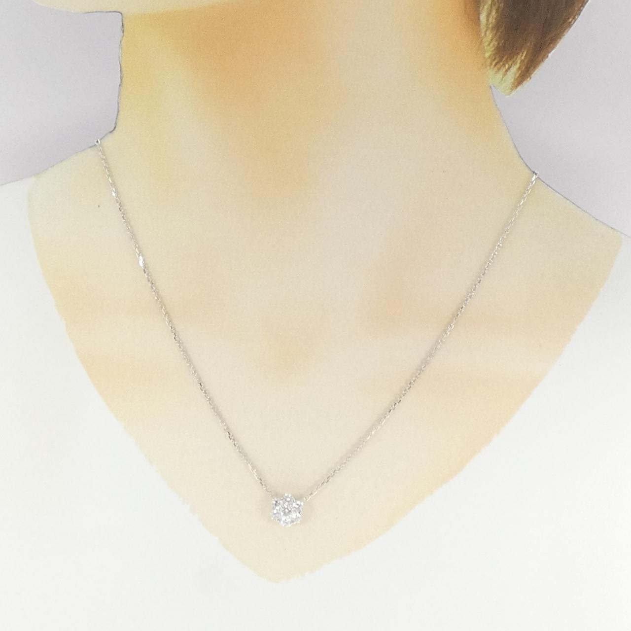 ヴァンクリーフアンドアーペル フルーレット K18ホワイトゴールド ダイヤモンド ネックレス