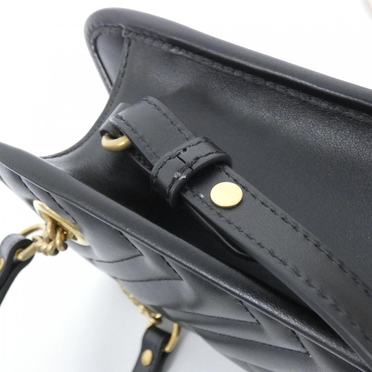 グッチ GGマーモント レザーショルダーバッグ