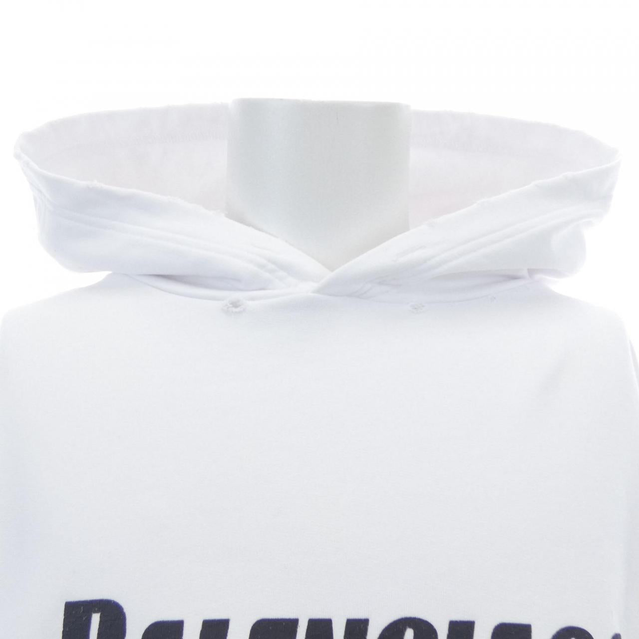 バレンシアガ DESTROYED LOGO PRINT パーカー