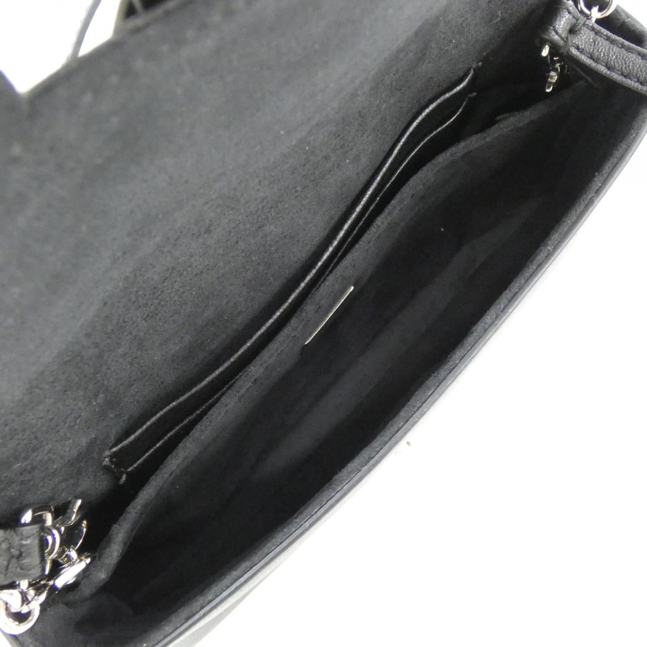 フェンディ BAG BUGS MICRO BAGUETTE ラム レザー ラビットファー ショルダーバッグ