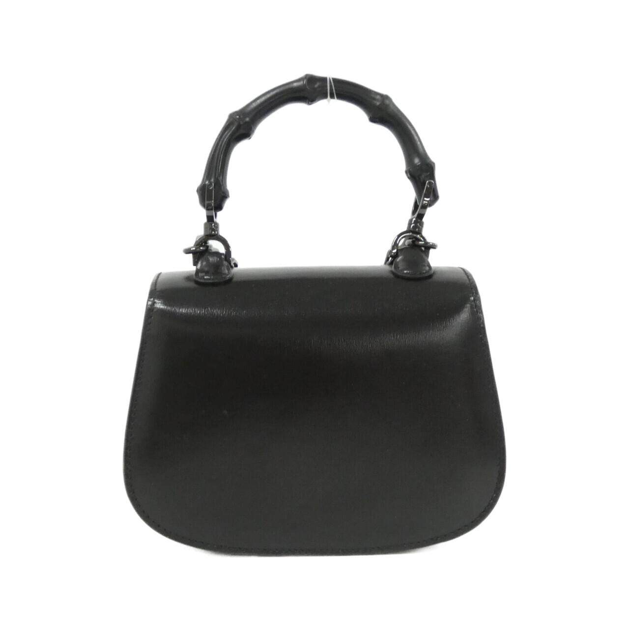グッチ GUCCI BAMBOO 1947 レザーショルダーバッグ