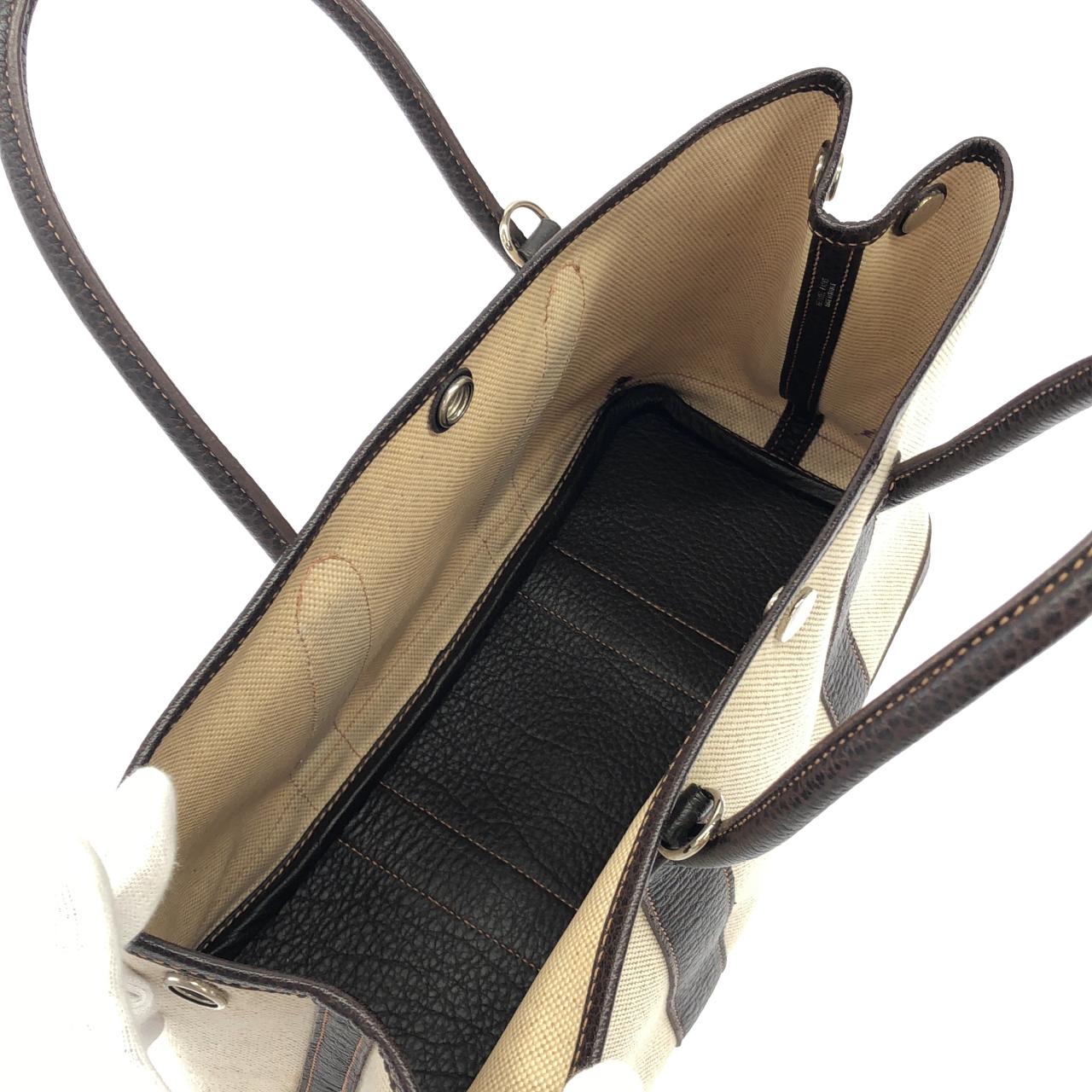 エルメス ガーデンパーティ30 トワルアッシュ ブッフルスキッパー バッグ