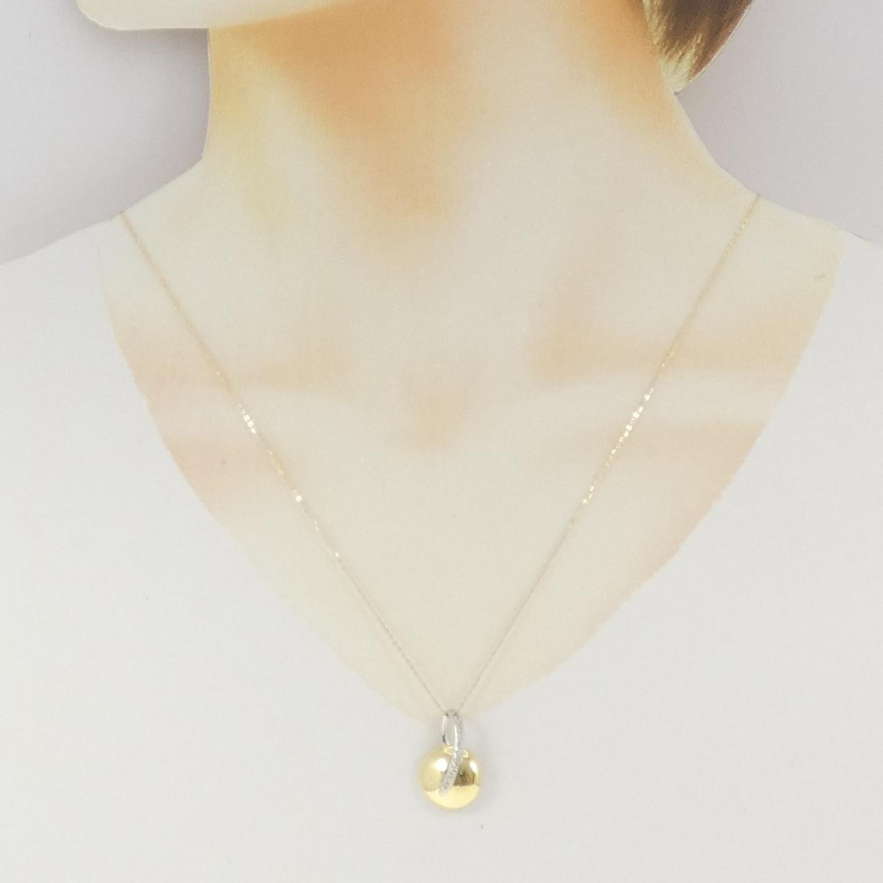 Au750コンビダイヤモンドネックレス