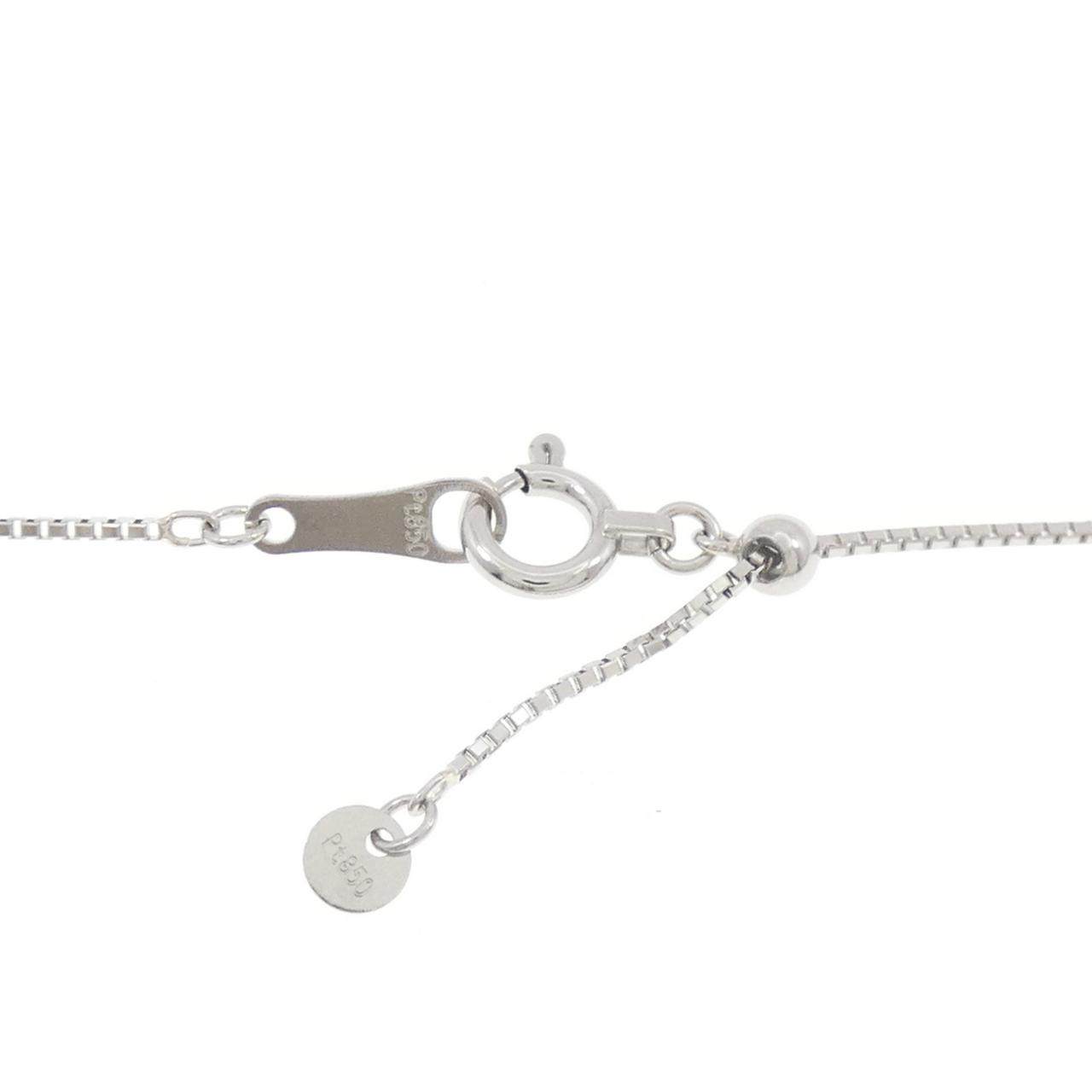 プラチナ 2.180CT エメラルド ダイヤモンド ネックレス